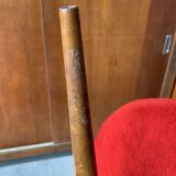 2 red moumoute chairs