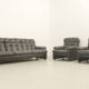 Three-seater Coronado sofa by Tobia Scarpa for B&B, Italy, 1966.