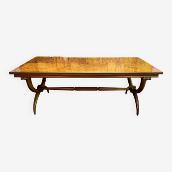 Empire style mahogany dining table