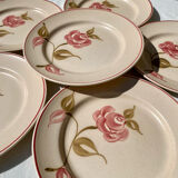 Flat plates Gien pink