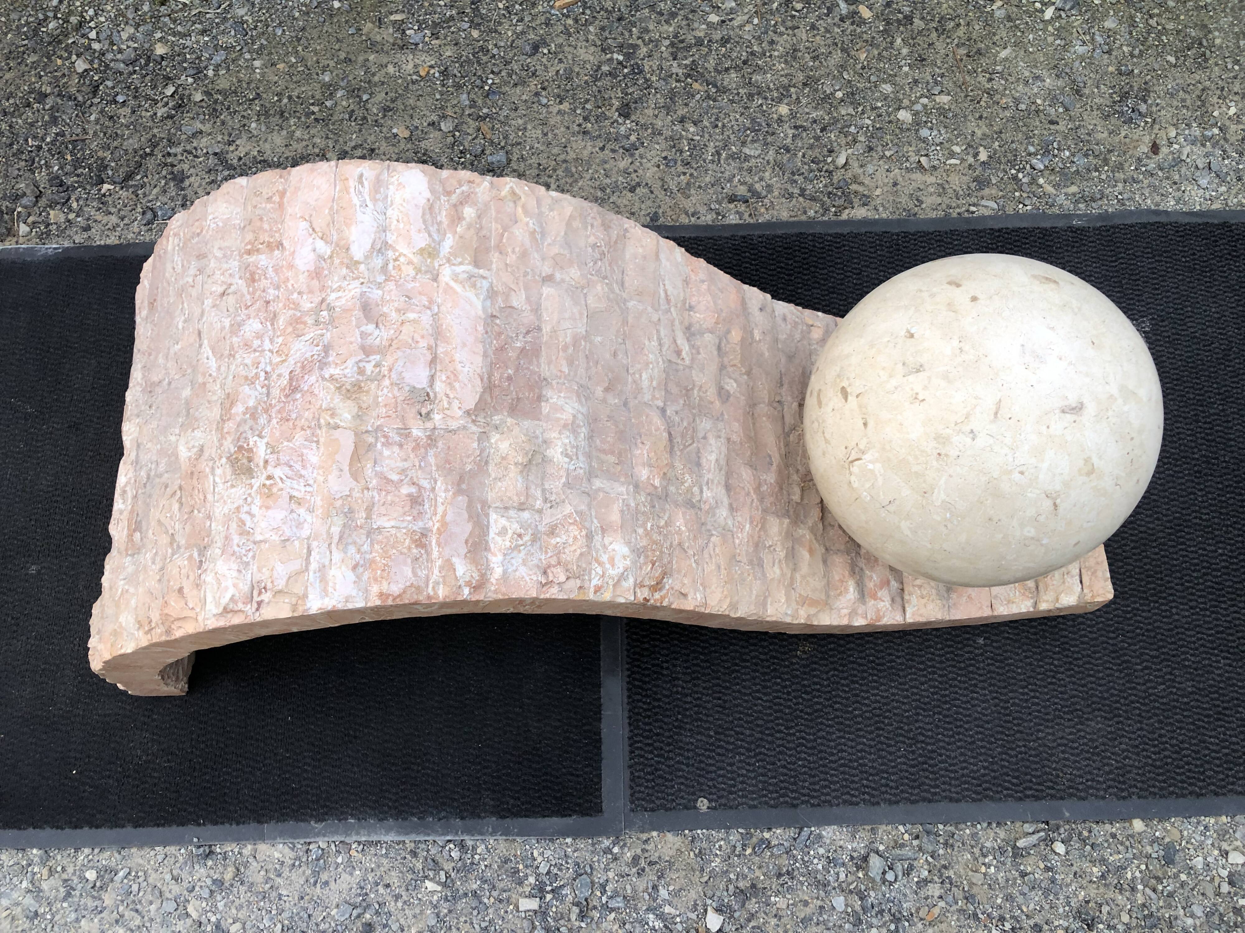 80s design coffee table. made of Mactan travertine stones from Magnussen ponte.