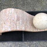 80s design coffee table. made of Mactan travertine stones from Magnussen ponte.