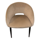 Syrah beige velvet chair - pomax
