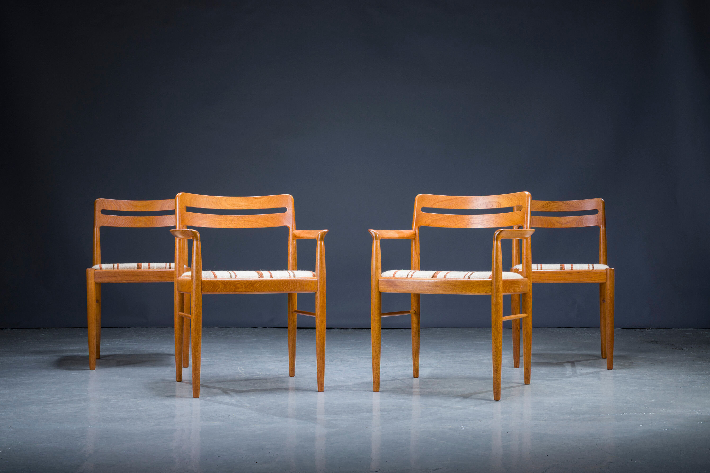 Mid-Century Danish Teak Dining Chairs by HW Klein for Bramin, 1970s, Set of 4