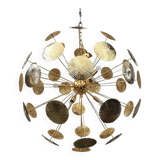 Water-Lily Brass Sputnik Sphere Candlestick