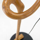 Custom made wooden floor lamp, 1960