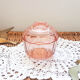 Sucrier en verre rose bonbonnière rose boite en verre