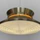 Brass colored aluminium pendant light by Carl Thore for Granhaga Metall. Sweden 1970s