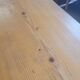 Large bistro table with a wooden top and cast iron legs - 2m56