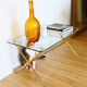Neoclassical brass glass coffee table 60