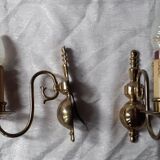 Pair of brass sconces