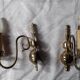 Pair of brass sconces