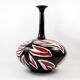 Studio pottery ceramic hand painted glaze vase circa 1970