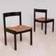 Vintage dining set, 4 chairs, extendable dining table, rope seating, 1970s