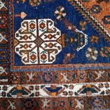 Antique Shiraz Gashkai handmade rug 155 x 207 cm 1920s
