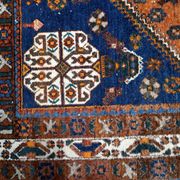 Antique Shiraz Gashkai handmade rug 155 x 207 cm 1920s