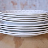 Service of 10 plates Digoin & Sarreguemine