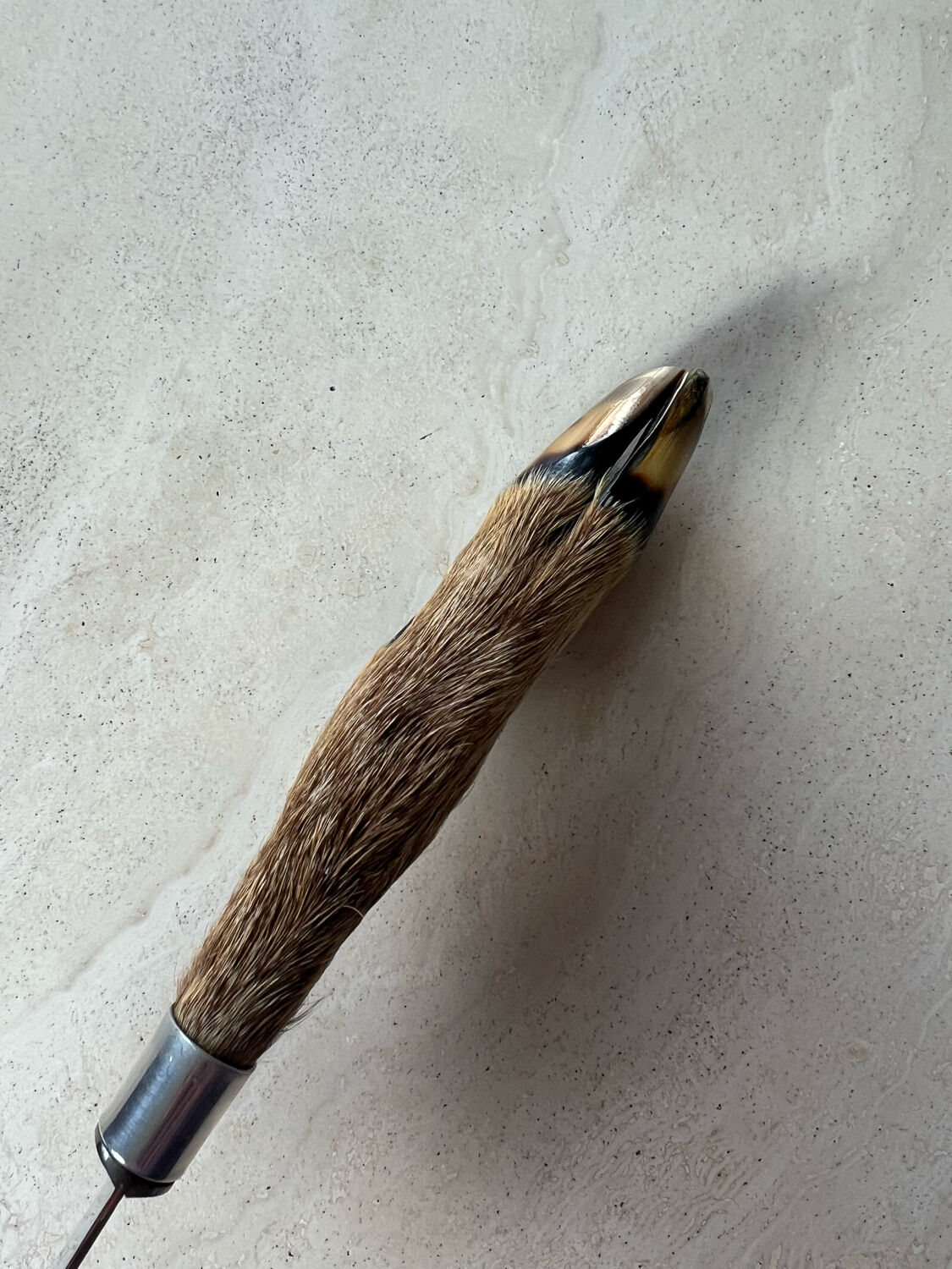 Deer hoof cheese knife