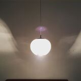 White glass Wave pendant lamp by Koch and Lowy for Peill and Putzler