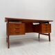1960s vintage Danish design teak desk model 75 by Gunni Omann for Omann Jun