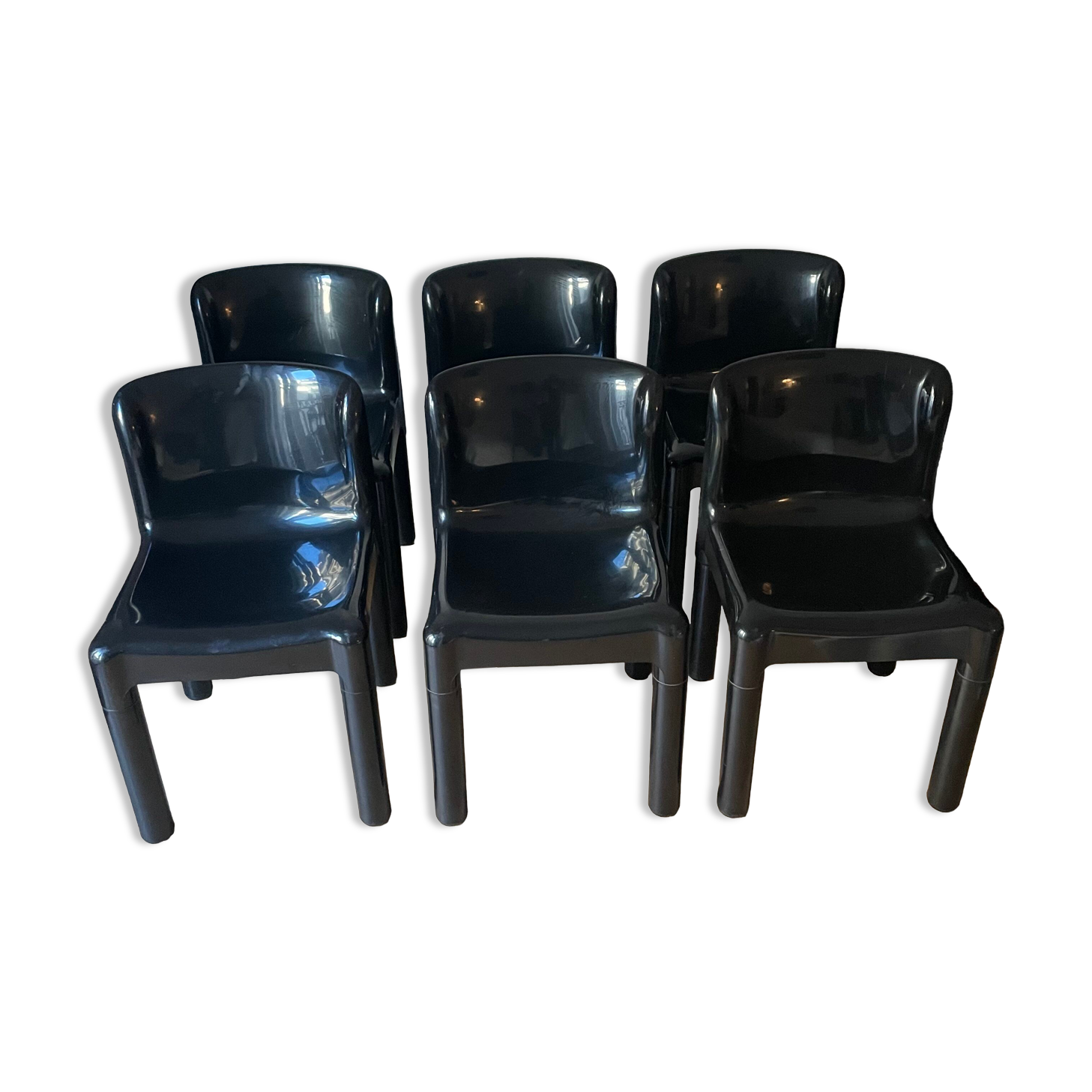 Set of 6 chairs 4875 by Carlo Bartoli for Kartell