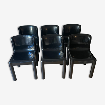 Set of 6 chairs 4875 by Carlo Bartoli for Kartell