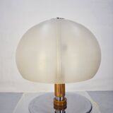Vintage italian table lamp acrylic mushroom shaped shade, 1970's