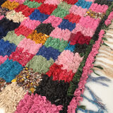 Moroccan Berber carpet Boucherouite 214x112cm