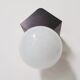 Vintage wall lamp in opaline glass and plastic 1970s
