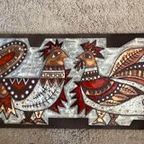 Decorative plate of max and dominique picard, vallauris - 1960