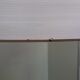 Chrome metal chair and formica white striped gray