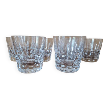 Cristal de Saint Louis - Série de 6 verres à whisky modèle Manhattan