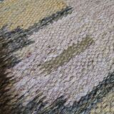 Green Scandinavian kilim carpet