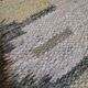 Green Scandinavian kilim carpet
