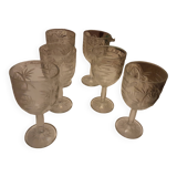 6 cut crystal glasses