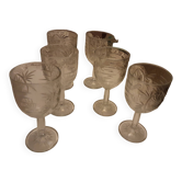 6 cut crystal glasses