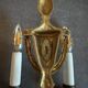 Pair of mid-19th century brass tassel sconces