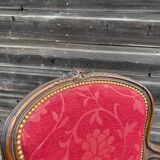 Paire de fauteuils en bois naturel de style Louis XV XIXème siècle