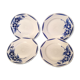 4 flat plates in earthenware stamped Moulin des Loups