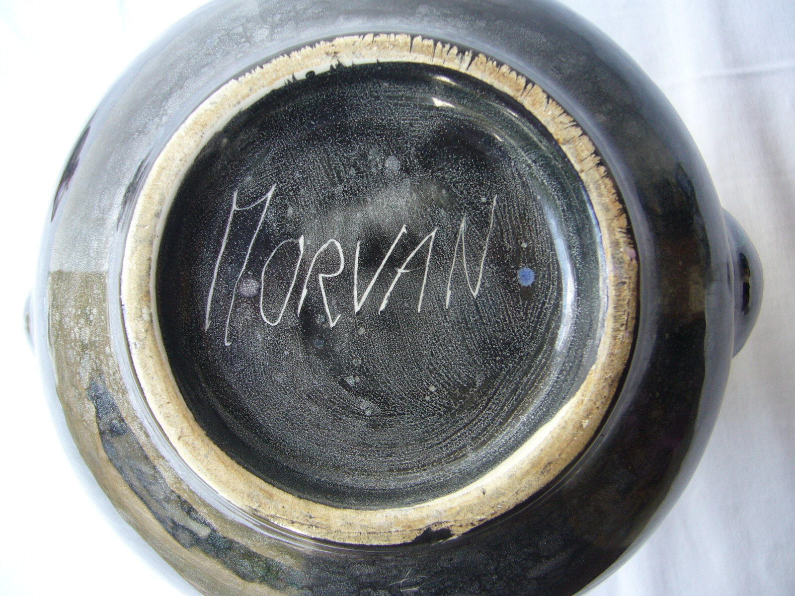 Morvan vintage ceramic coffee maker, sugar bowl and milk pitcher