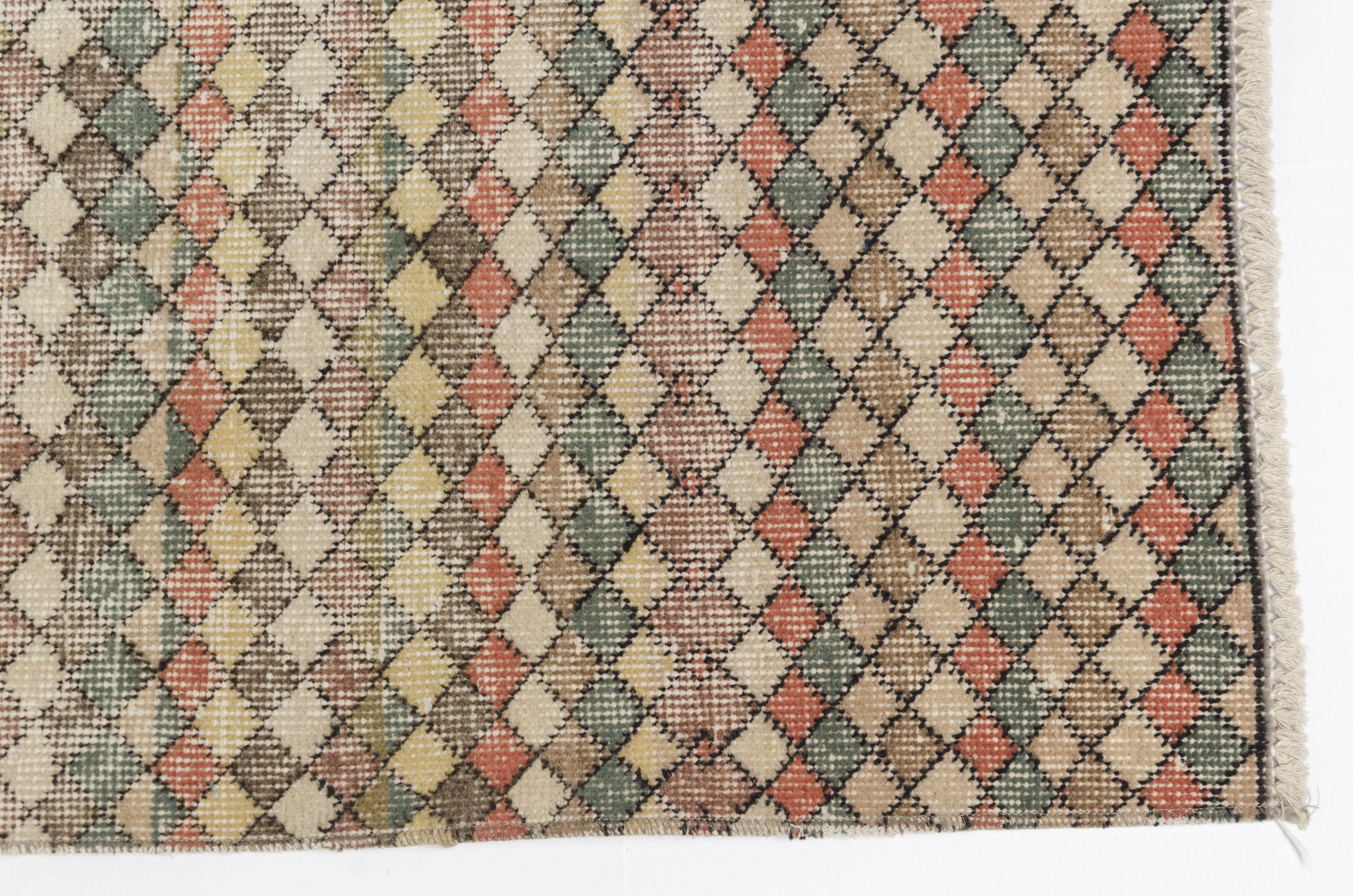 Vintage Handknotted Hallway Runner sku 1055