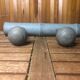 Ancienne patère porte manteau mural x2 bois gris vintage #a417