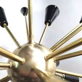 Brass Sputnik Ceiling Lamp, 1950s
