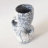 Fat lava blue vase