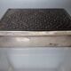 Box in silver metal and mahogany 1940