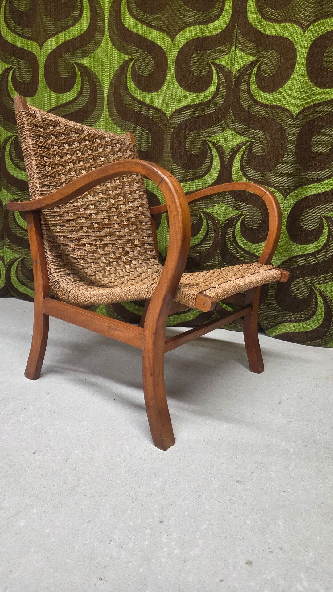 Fauteuil Cordage Erich Dieckmann Design Vintage