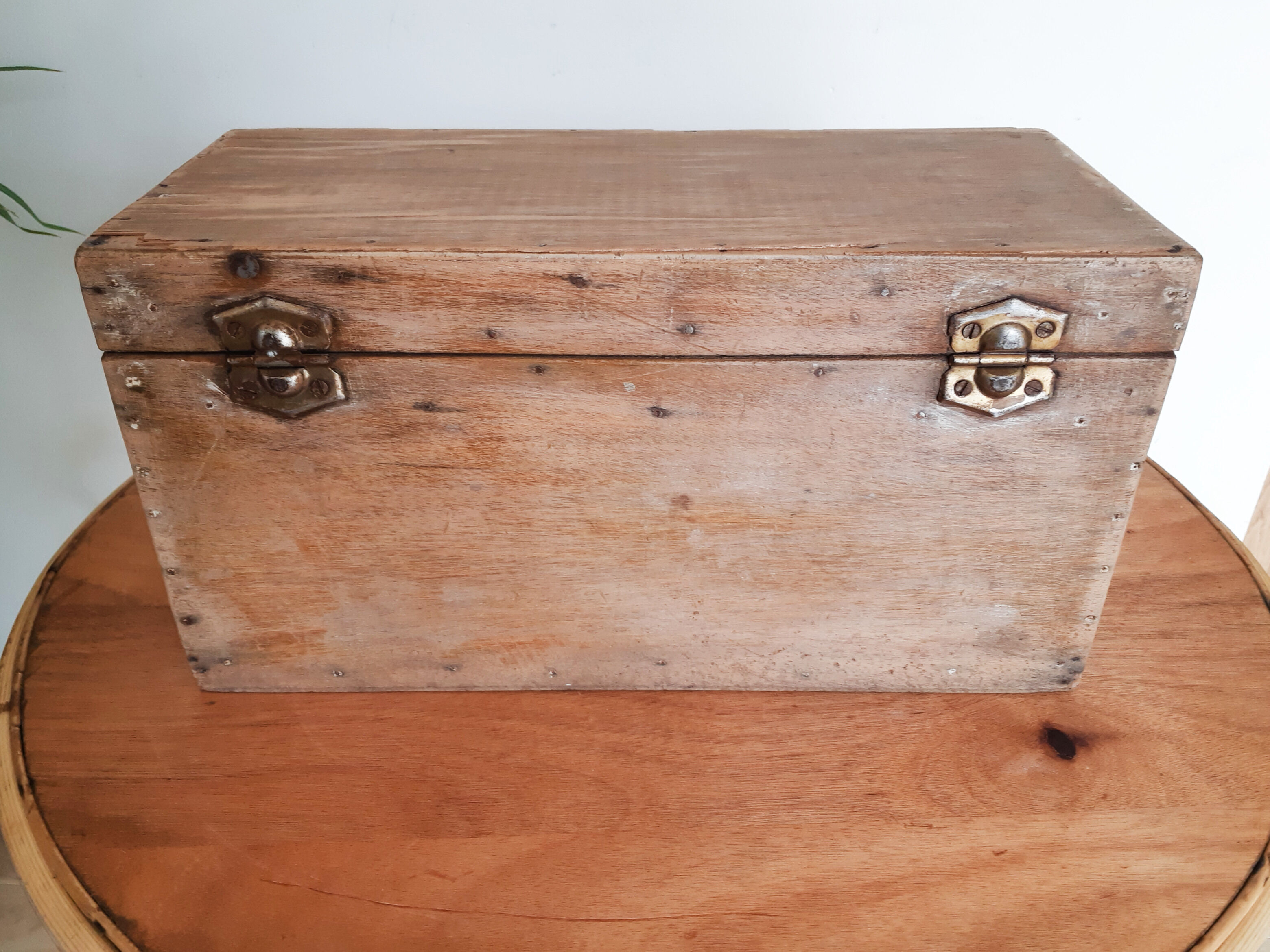 Old wooden box, treasure box