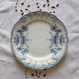 Pair of flat plates Terre de Fer "Régence" Saint-Amand & Hamage