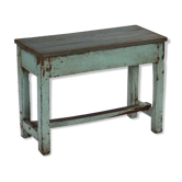 Indian bench blue wood old teak vintage patina and original piece 70x30x52cm