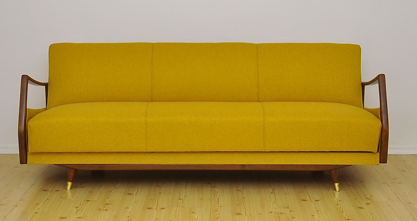 Daybed Sofa with fold-out function, 1950s